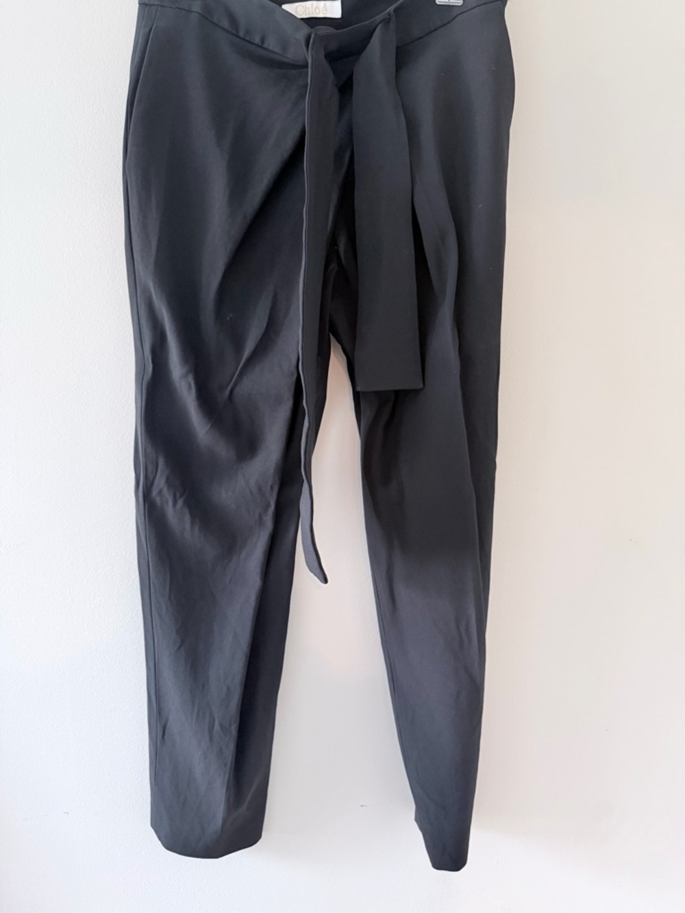 Chloe Women's Black Wrap Tie Pants - Picture 2 of 5